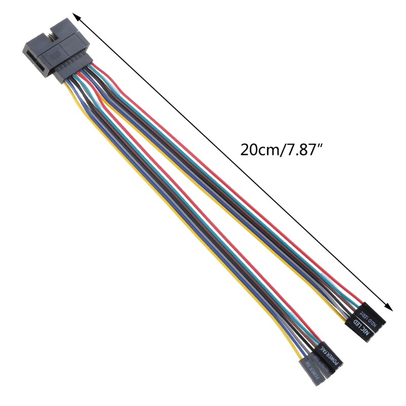 16PIN to 2Pin Super Micro Chassis Front Panel Adapter Server Cable 1007 24AWG