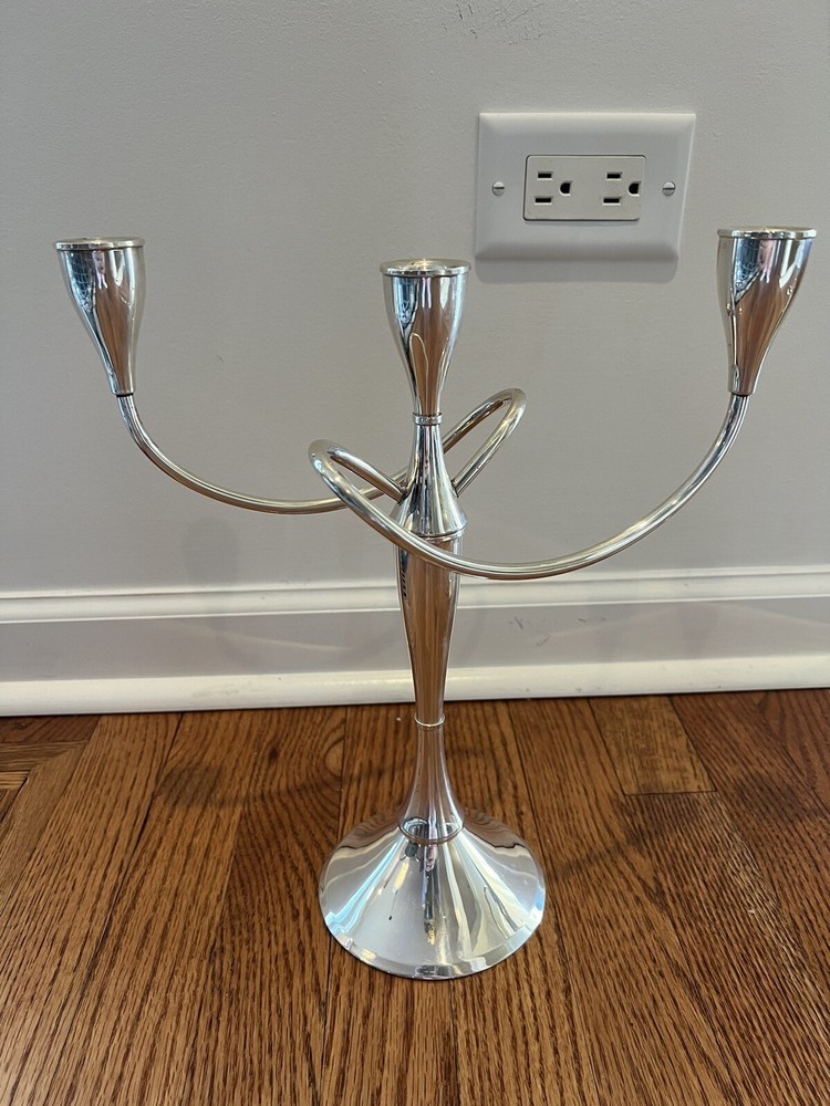 International Sterling Twisted Candelabras Pair
