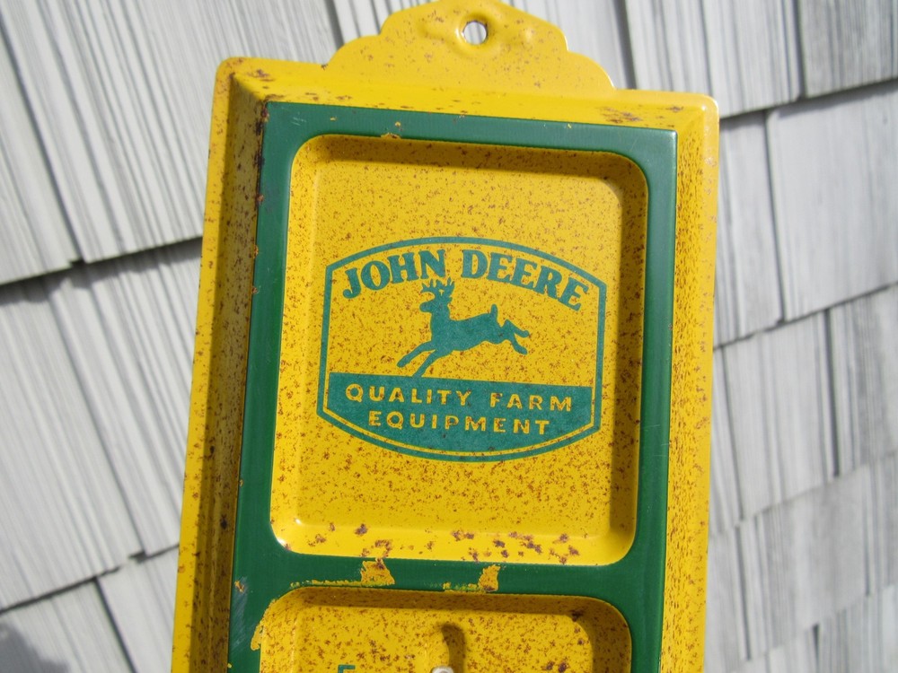 VINTAGE ORIGINAL JOHN DEERE THERMOMETER WORKS GREAT