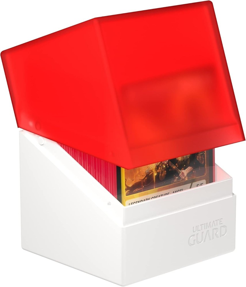 Ultimate Guard 100+ Boulder Synergy Standard Size Deck Case Red and White