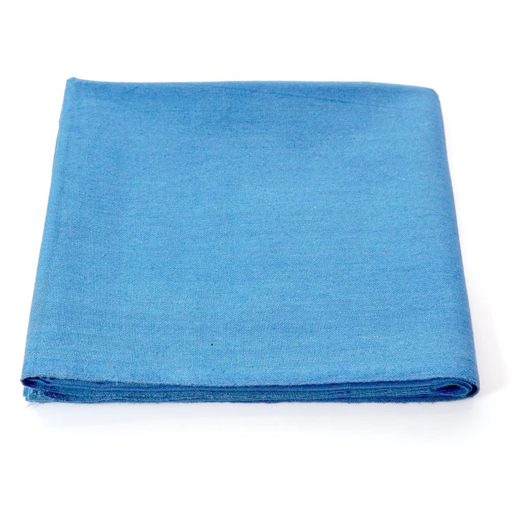 Reusable Cotton Plain Drape Sheet (Size: 36Inch X 36Inch, Colour: Blue)