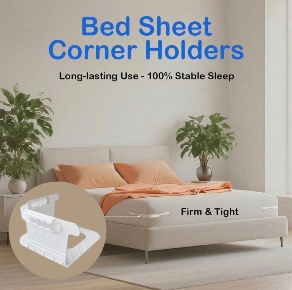 Unbranded White Bed Sheet Corner Holders One Size