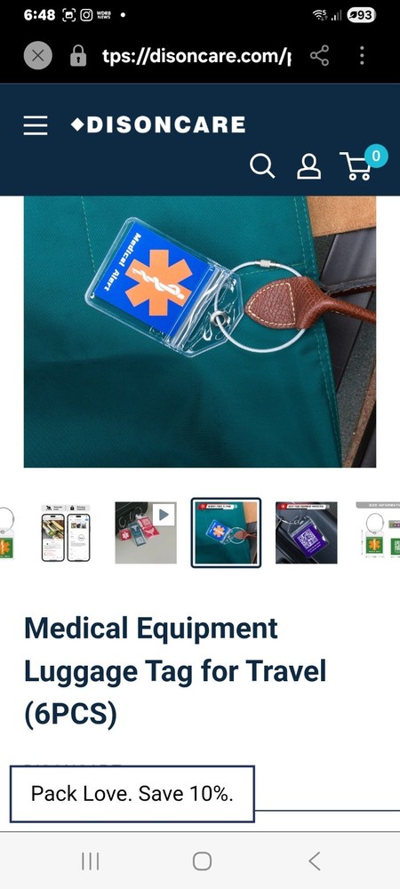 DISONCARE Medical Alert Tags