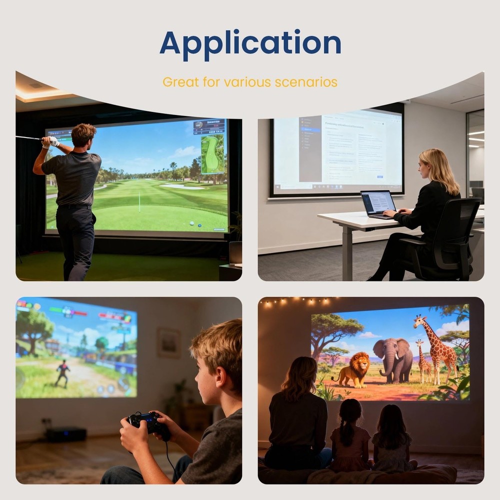 Triple Layer Golf Simulator Impact Screen HD Air Mesh
