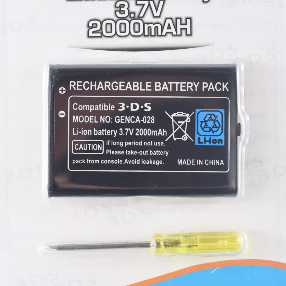 2pack New Battery Replacement for Nintendo 3DS 2DS CTR-003 001 2000mAh + Tool