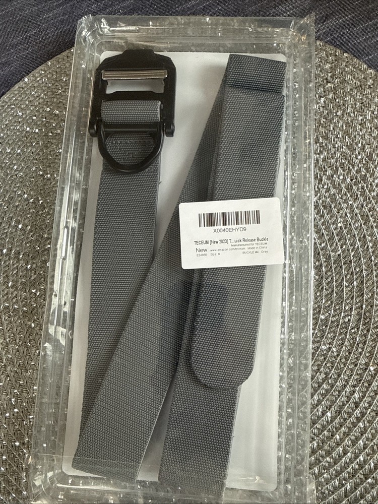 Teceum Tactical Belt / Quick Release Buckle / Medium / Gray