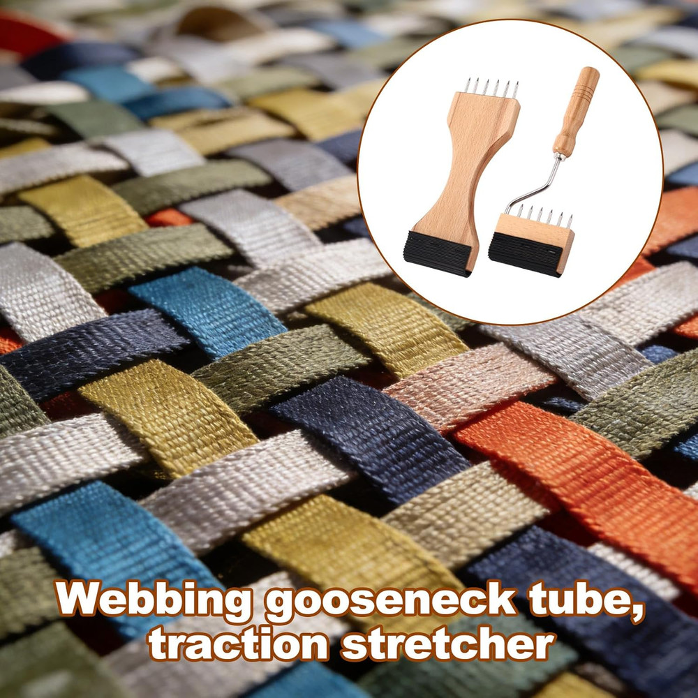 2Pcs Webbing Puller Stretcher, Gooseneck Upholstery Tool with Plenty of Leverage
