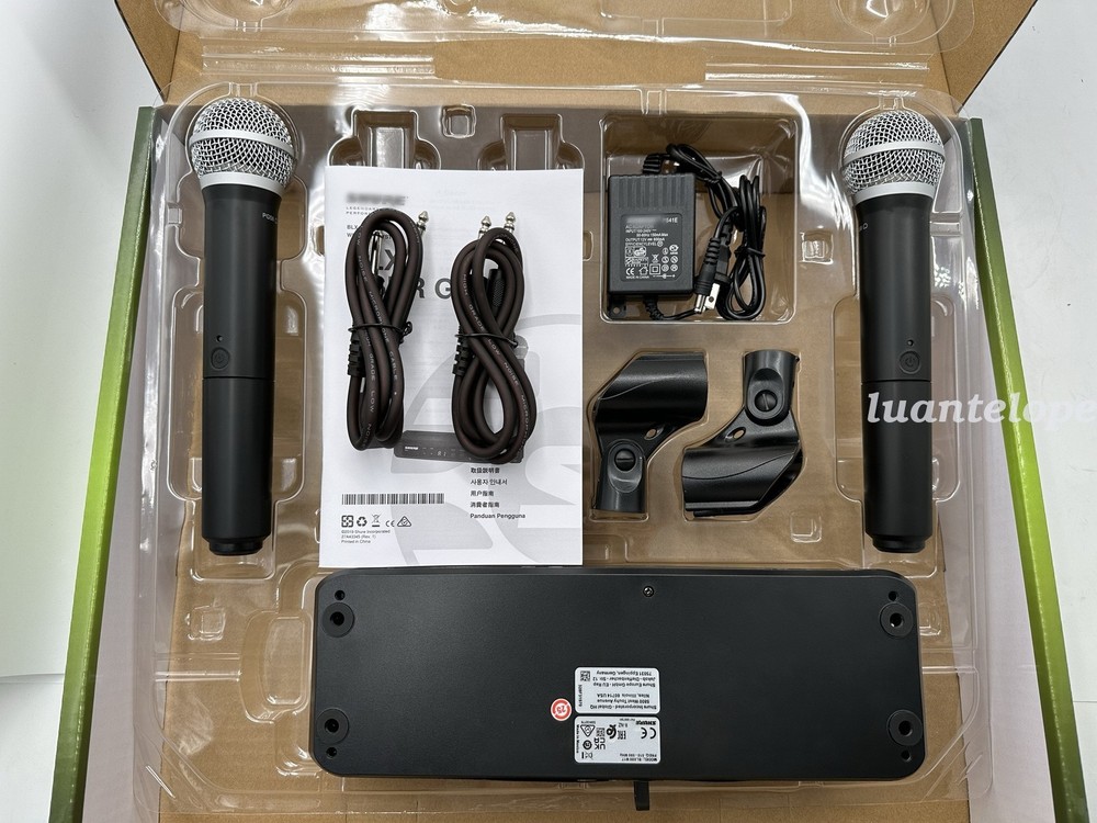 Handheld Wireless Microphone System Come with2 Microphone BLX288 / PG58 CA STOCK
