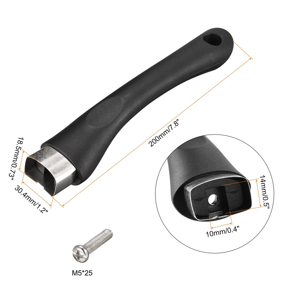 1PCS 200mm Nonstick Pan Handle Black