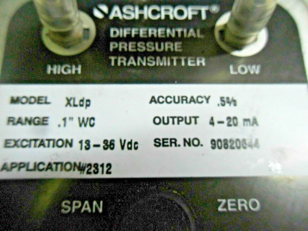 Ashcroft XLDP Differential Pressure Transmitter