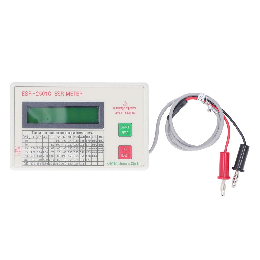 Handheld ESR Capacitor Tester Smart Shutdown Function ABS Capacitance Meter