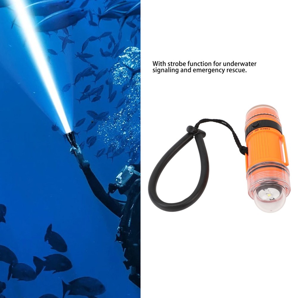Waterproof Dive Strobe Flashlight High Brightness LED For Underwater Advent RAVV