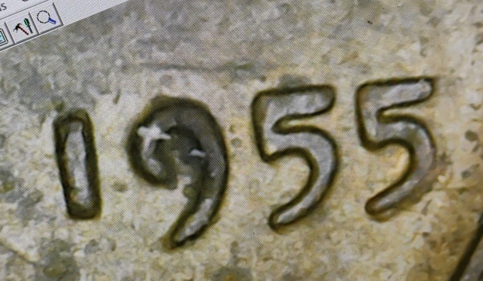 1955 Lincoln Cent Reverse Error