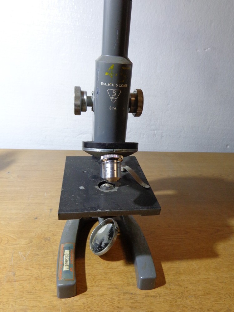 BAUSCH & LOMB STA STUDENT MICROSCOPES WITH 2 OBJECTIVE LENS