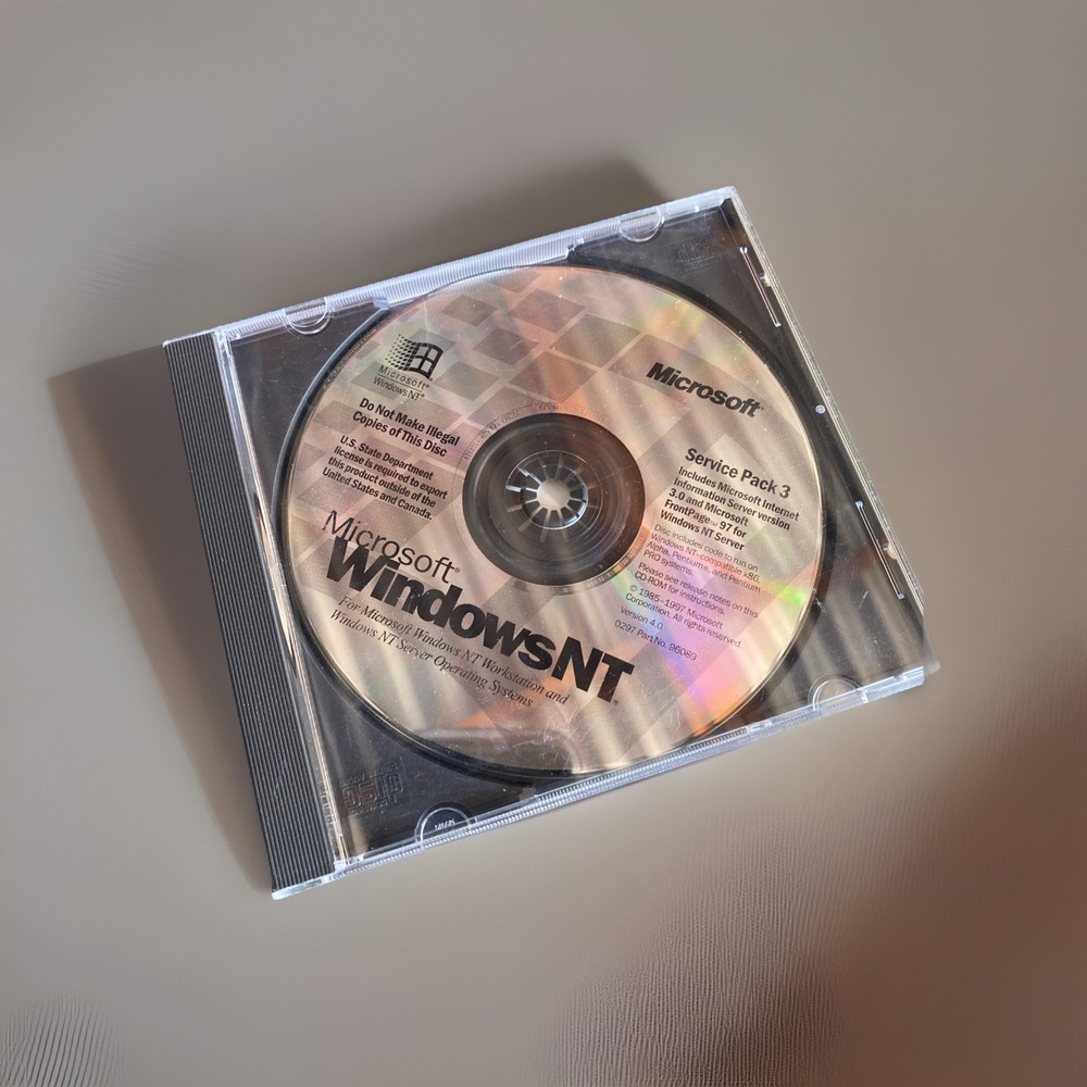 Microsoft Windows NT Service Pack 3 For Workstation PC CD-ROM