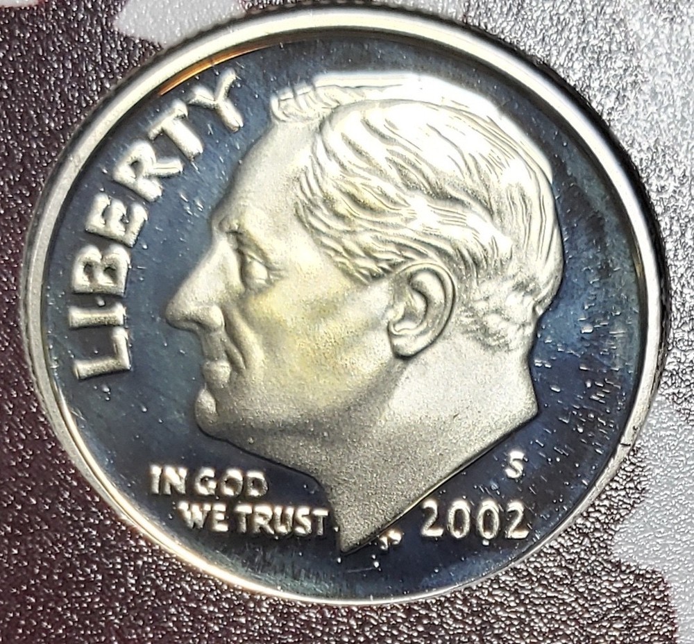 2002-S Silver Roosevelt Dime Gem Proof Cameo