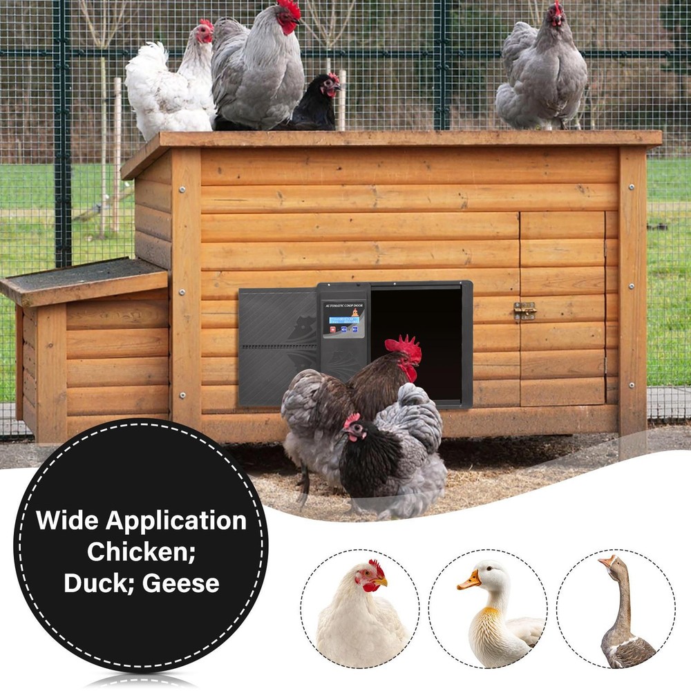 Automatic Chicken Coop Door Opener with Timer Remote Control