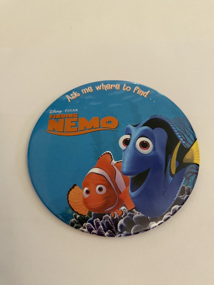 Ask Me Where To Find Finding Nemo Pin Back Button P70