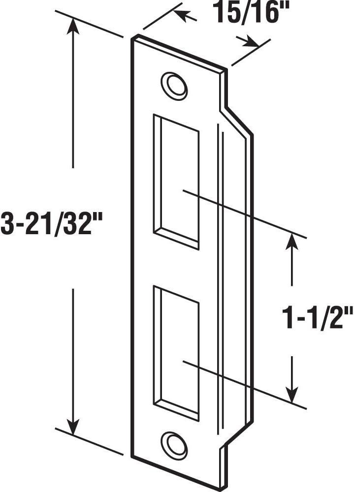Classic Brass Mortise Lock Door Strike for Enhanced Home Security - Single Pack