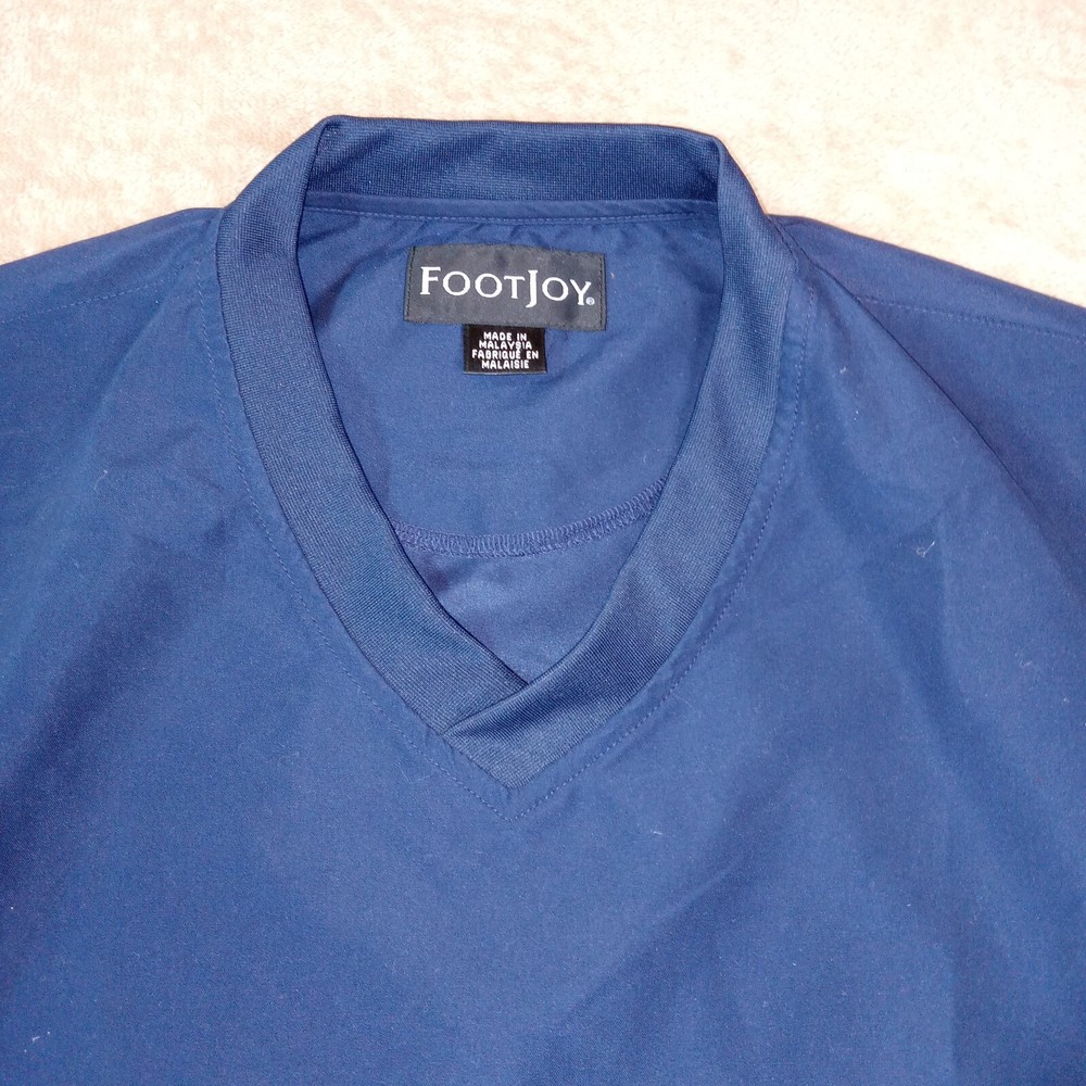 Footjoy Short Sleeve Pullover Windbreaker Men's Medium Dark Blue
