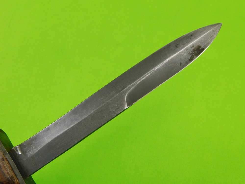 US WW2 Case M3 Smooth Handle Marked Blade Fighting Knife w/ Sheath