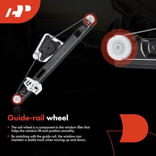 Power Window Regulator without Motor Replacement for BMW Rear Passenger Side