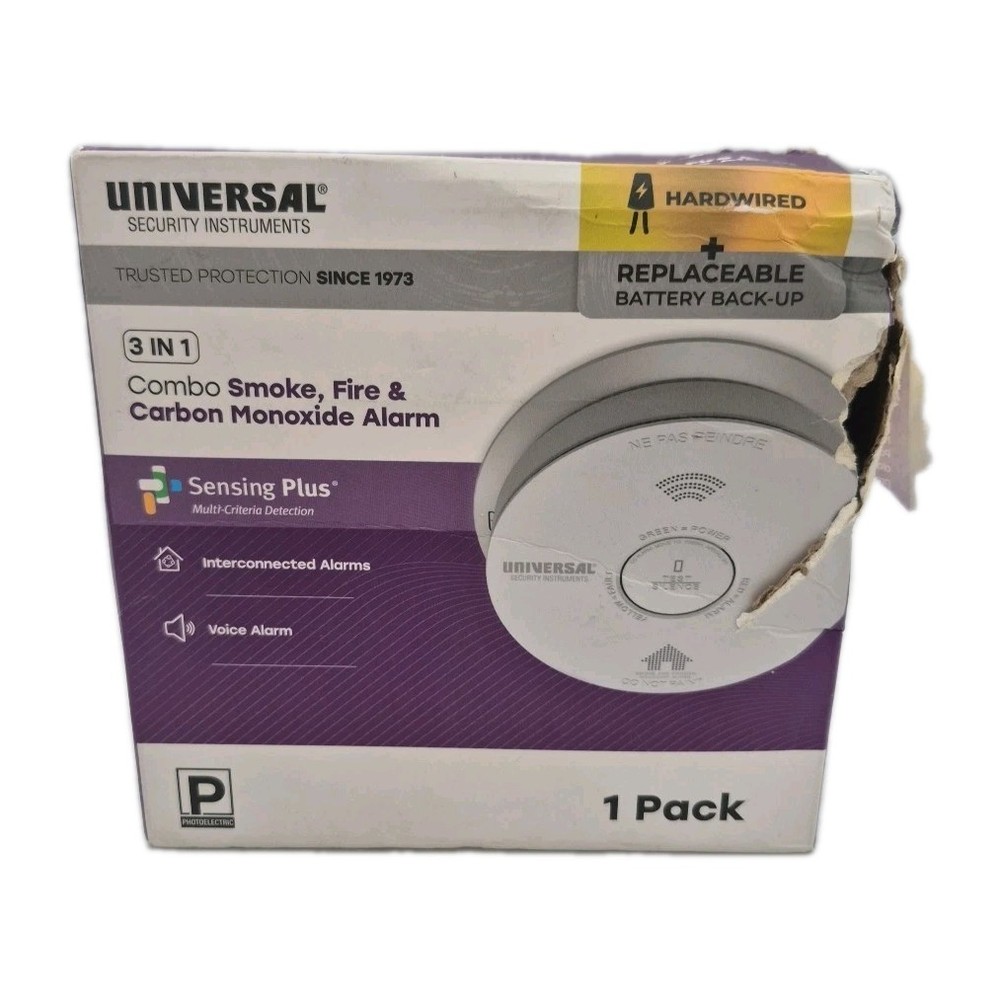 Universal Security Instruments Hardwired Smoke & Carbon Monoxide Detector