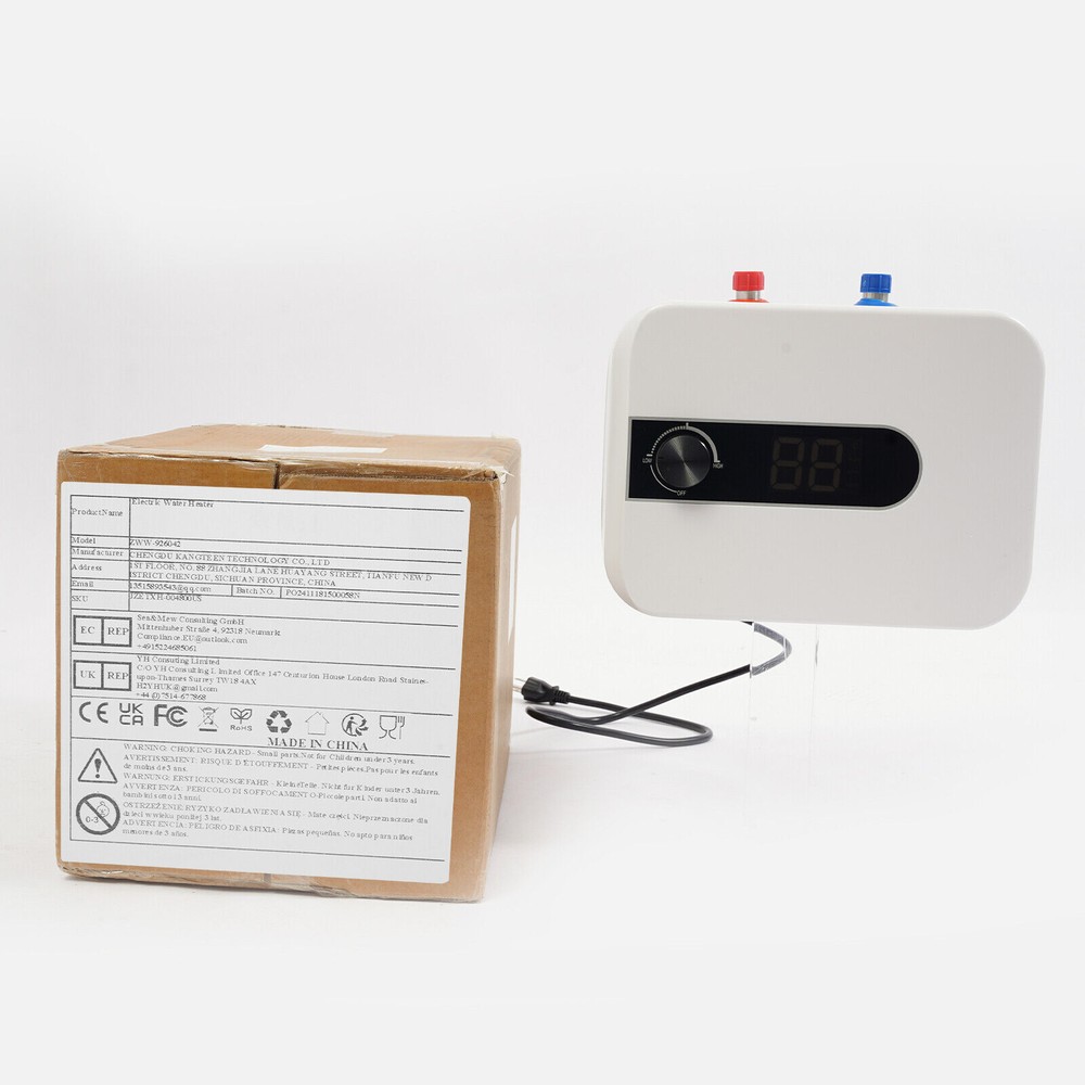 Mini Electric Water Heater 6L with Adjustable Temperature & Compact Design