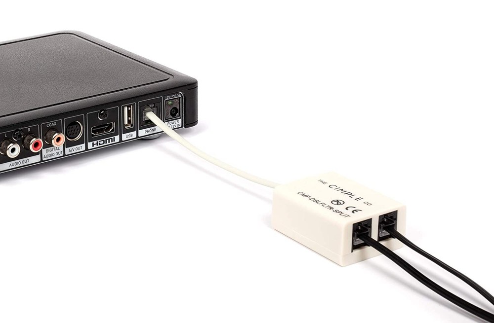 DSL Phone Line Filter - 5 Pack - Reduce Digital Noise with Splitter
