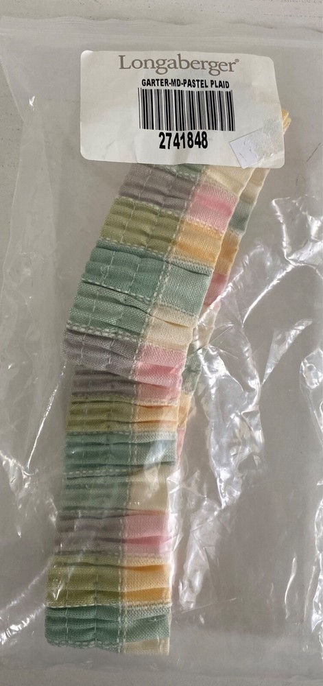 Longaberger Garter Pastel Plaid Medium