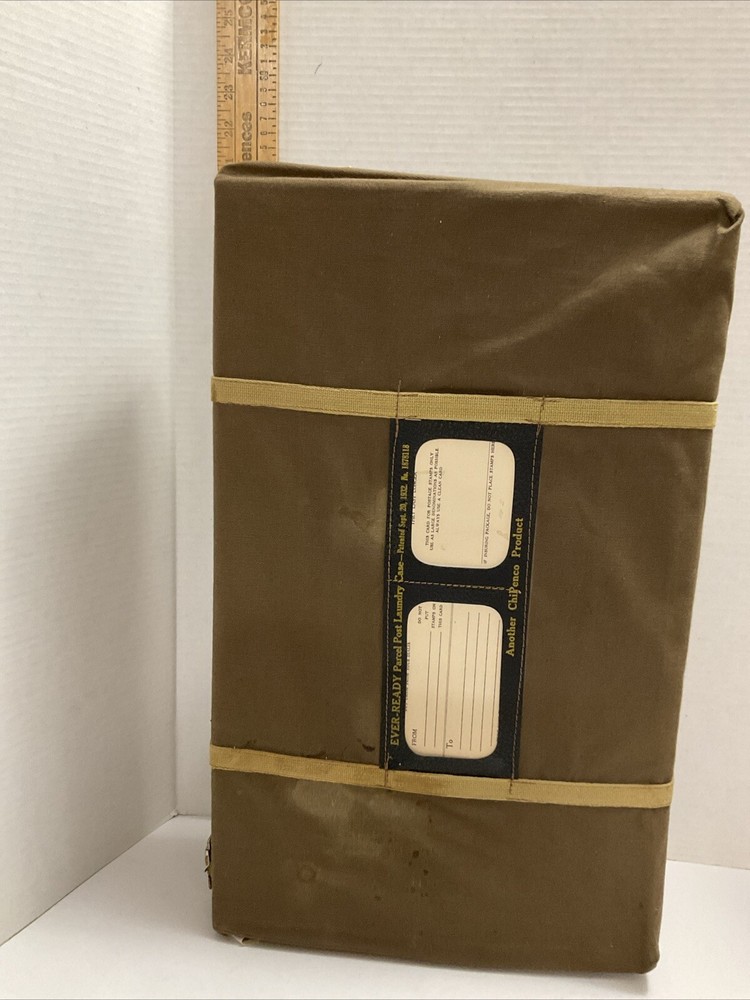 WWII ARMY EVER READY PARCEL POST LAUNDRY CASE Original Box  Pat 1932  NOS