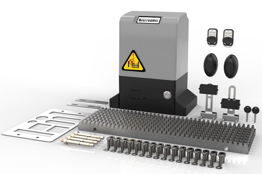 Blütezeit Automatic Sliding Gate Opener 5300lb Rack Driven w/ Remote & IR Sensor