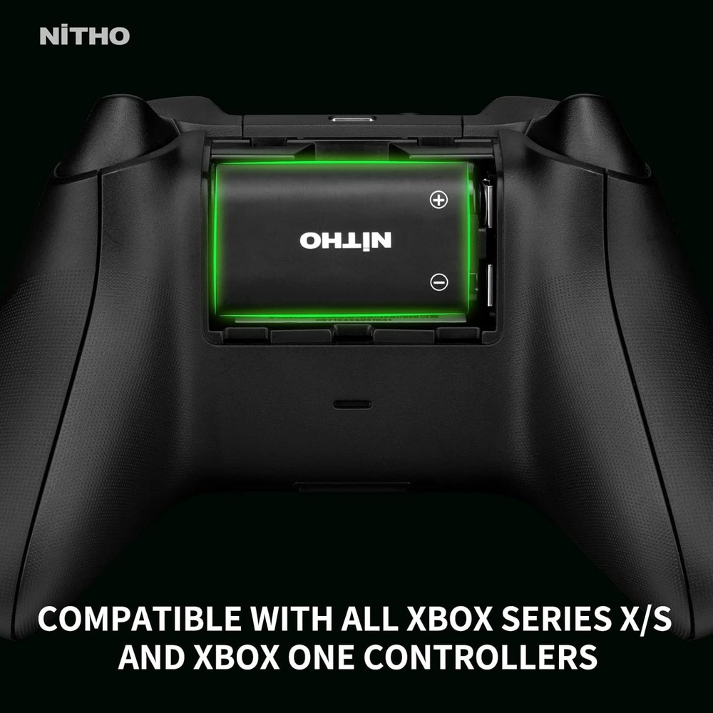 Ultimate Xbox Gaming Charger: 2-Pack Battery with Type-C Cable & Indicator Light