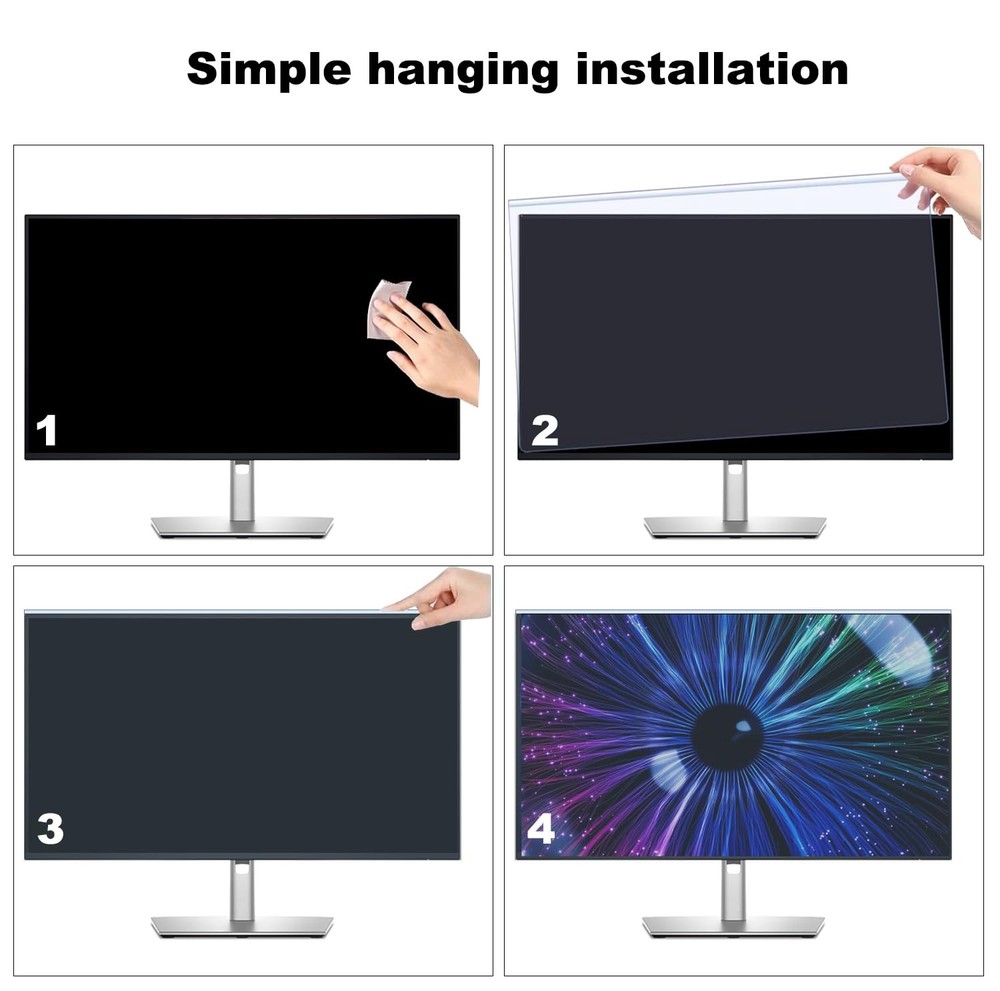 2 Pack Anti-Blue Light & Anti-Scratch Screen Protector Shield for 27 Inches D...