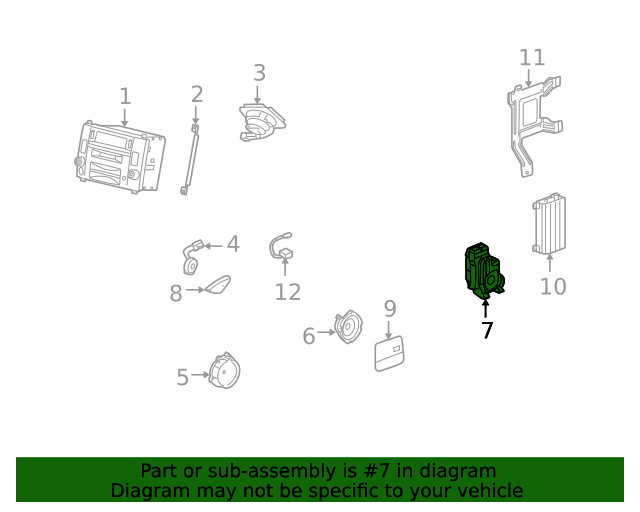 Genuine GM Rear Speaker 25745972