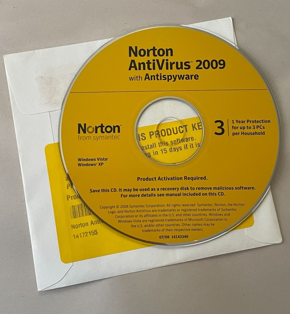 Norton Internet Security 2009 PC Software Antivirus Antispyware Product Key 2009