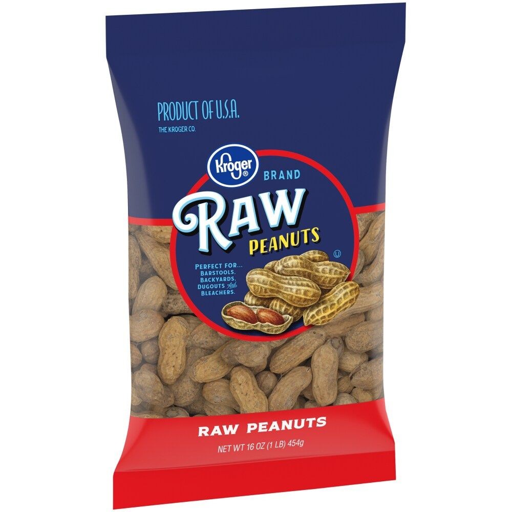 Kroger Raw Peanuts 16 oz - Pack of 3