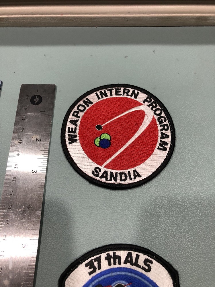 4" NAVY SANDIA LABS WIP WEAPON  INTERN PROGRAM EMBROIDERED BACK PATCH