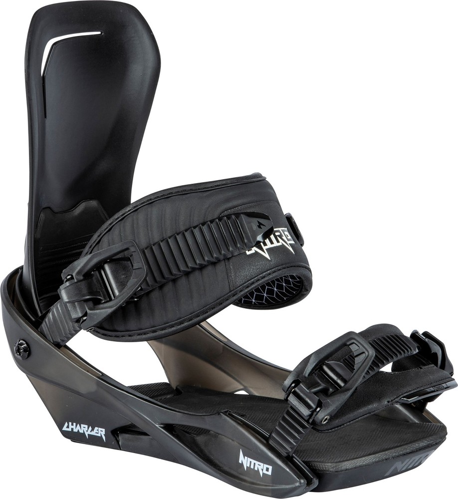 Nitro Charger Kid's Snowboard Bindings, Black, Medium MY24