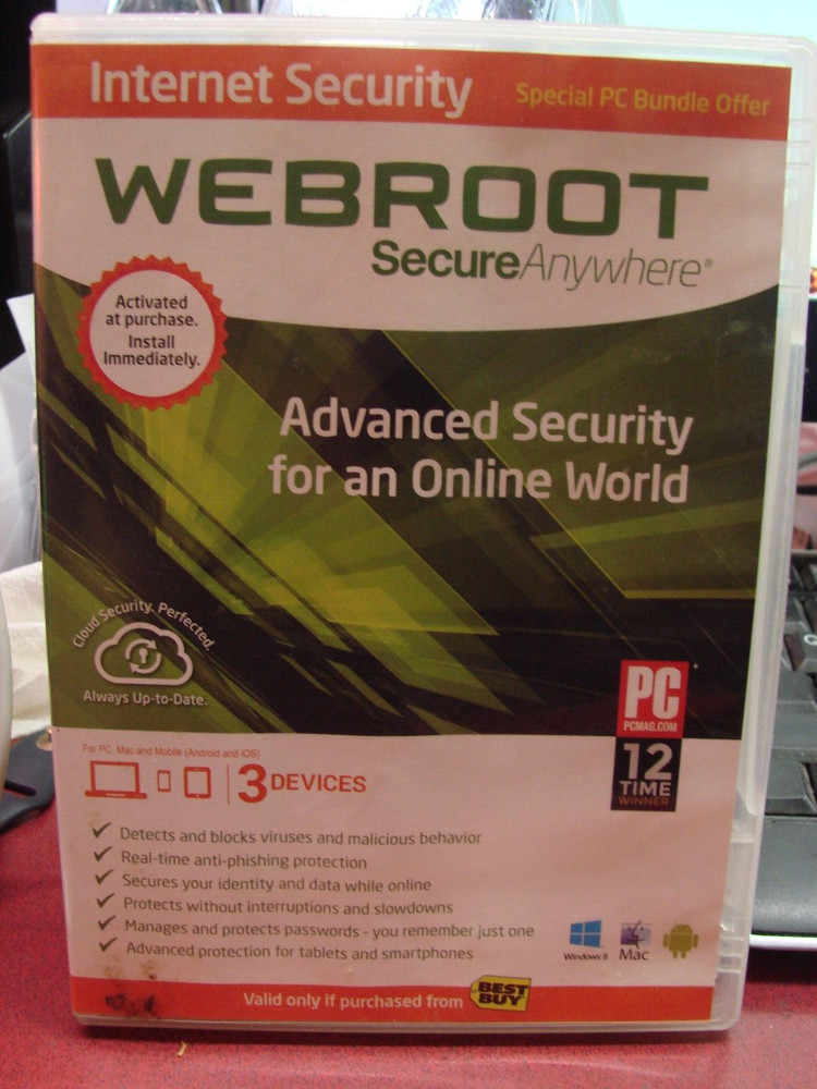 Webroot Secure Anywhere Internet Security Software