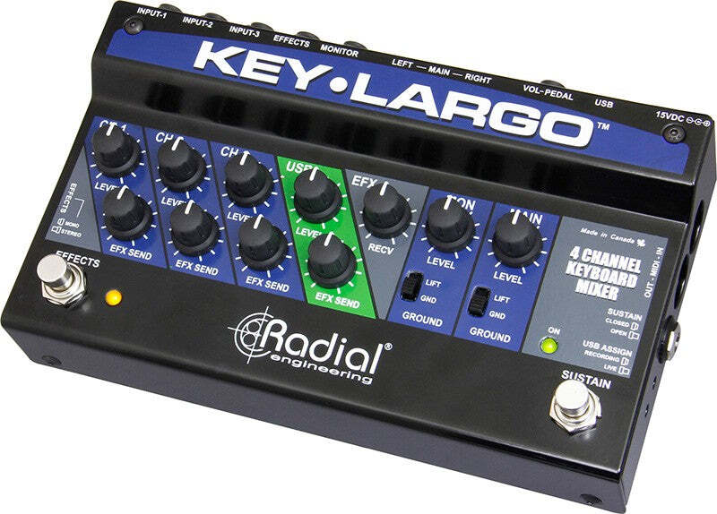 Radial Key-Largo Keyboard Mixer and Performance Pedal BASIC CABLE KIT