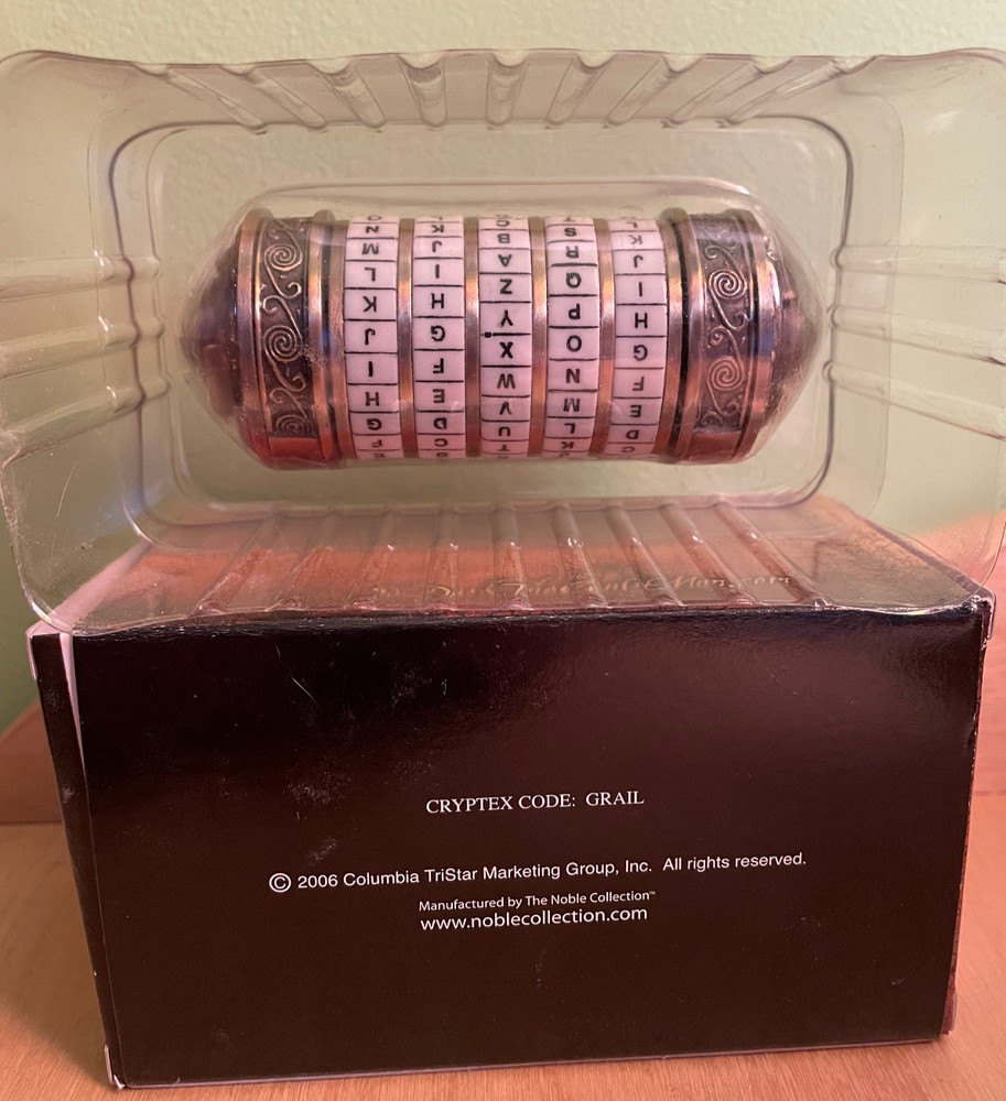 Da Vinci Code Cryptex movie prop 2006 metal Great Condition Complete