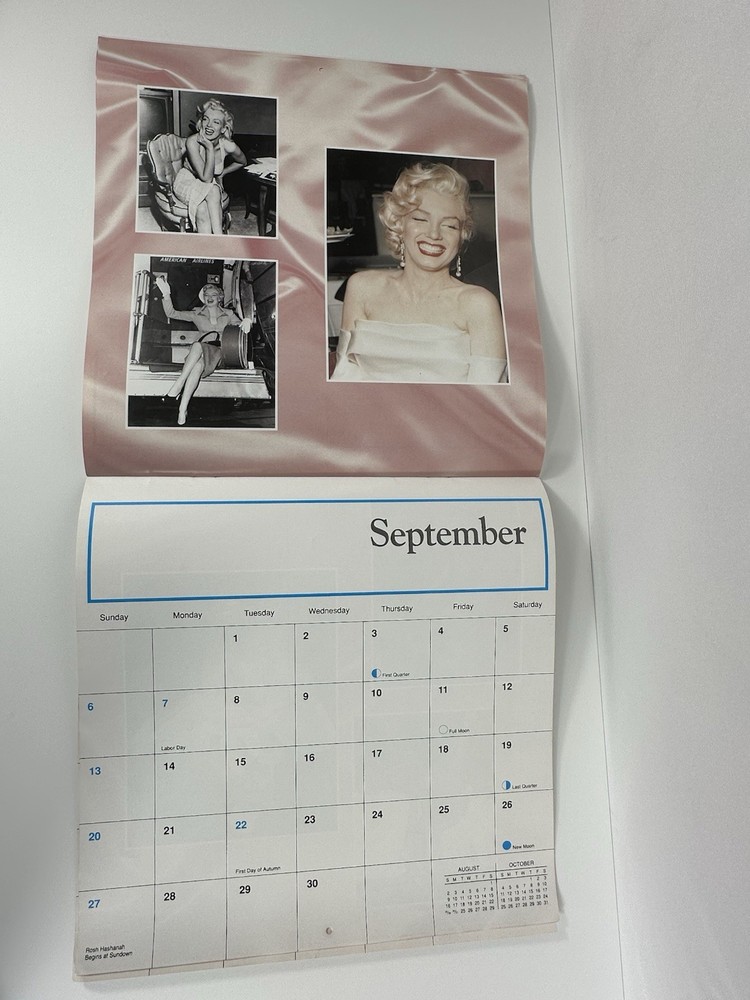 Marilyn Monroe 1992 12 Month Calendar EUC