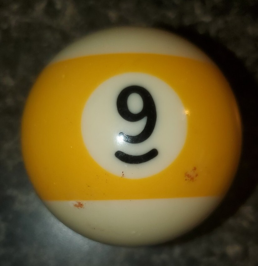 Replacement Regulation Pool Ball 9 Striped Yellow