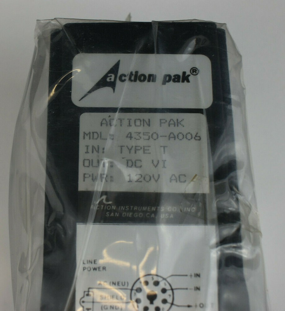 Action Pak 4350-A006 Programmable Isolating Transmitter Type-T 120VAC