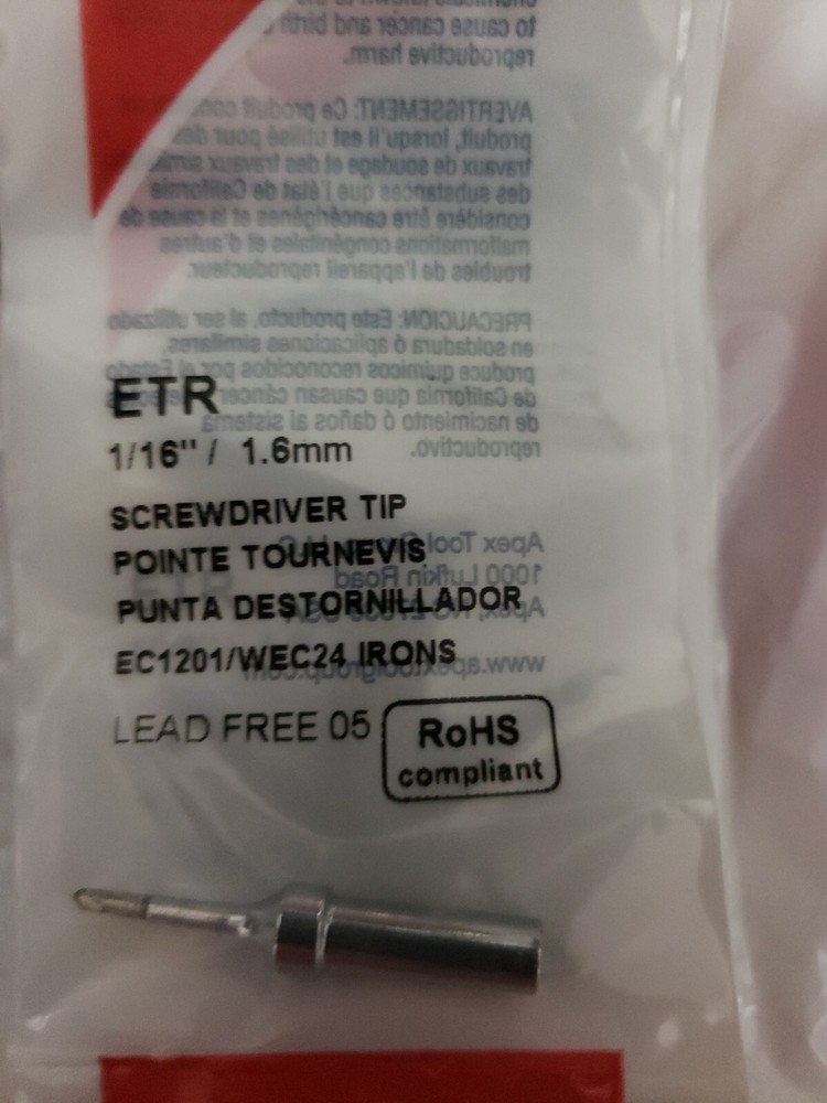 Weller ETR Tip 1/16 Screwdriver tip