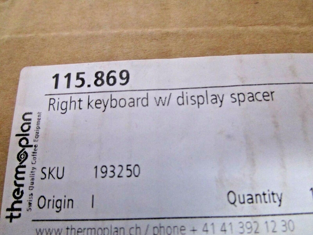 Keyboard Right 115.869 Thermoplan