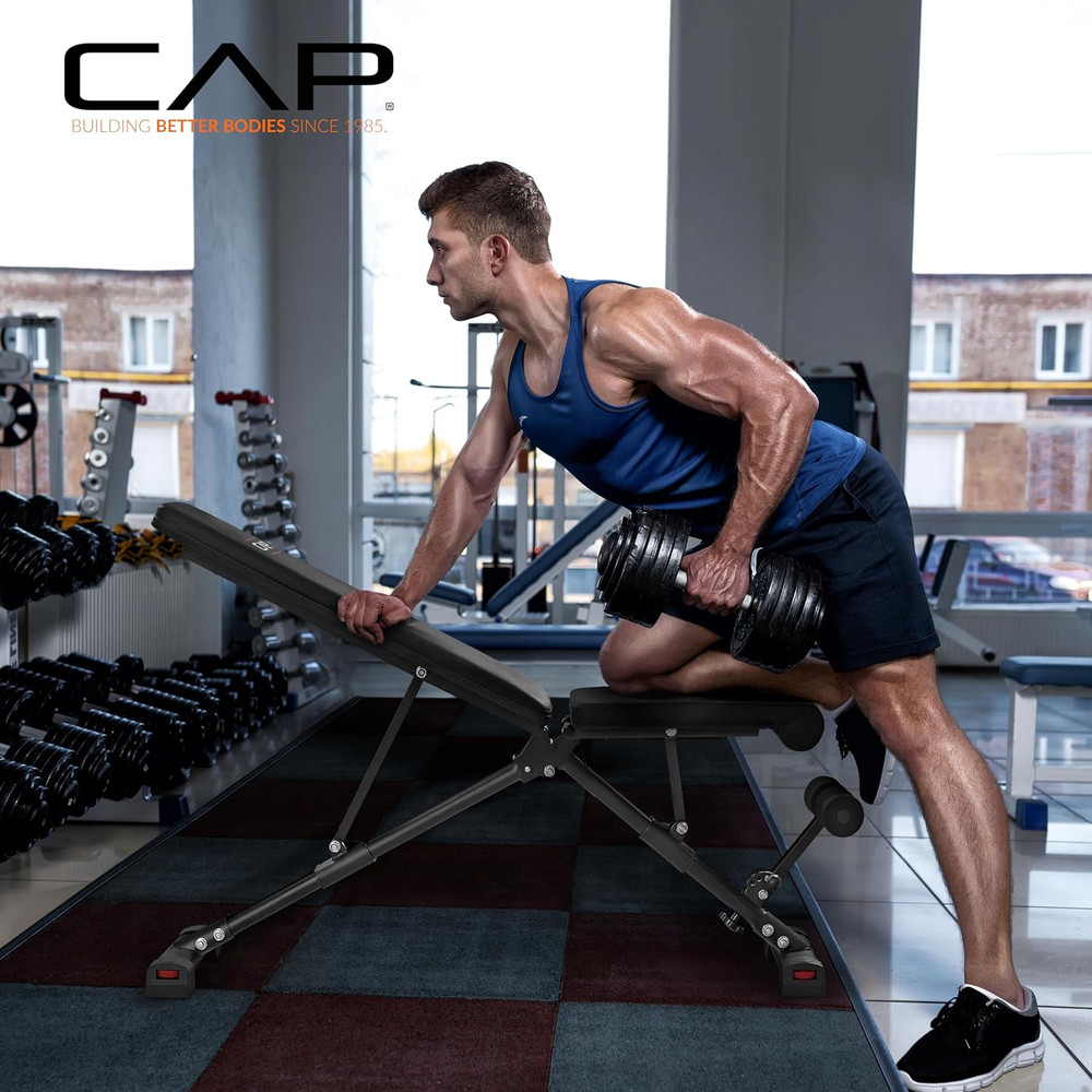 CAP Barbell Multi-Purpose Adjustable Utility Strength Training Weight Bench | Mu