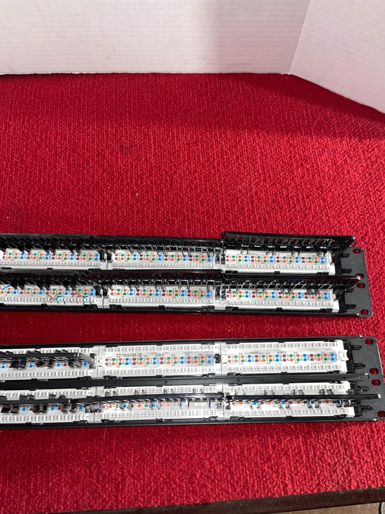 Lot of 2 CAT6 48-PORT RACK-MOUNT PATCH PANEL