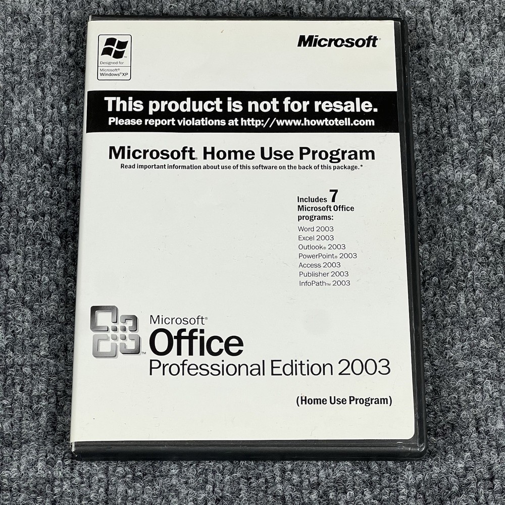 Microsoft Office Professional Edition 2003 Home Use Program W/ Product Key